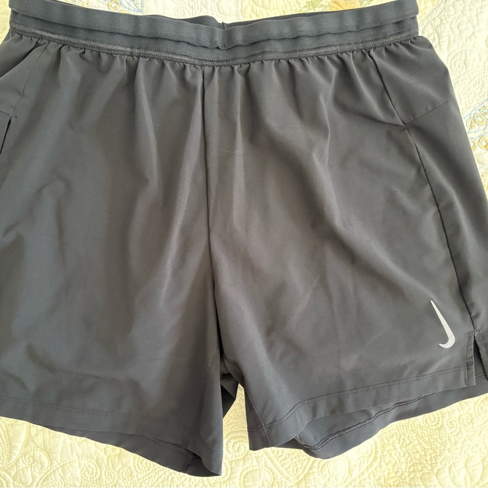 Nike Men’s Black Athletic Shorts with Reflective Swoosh